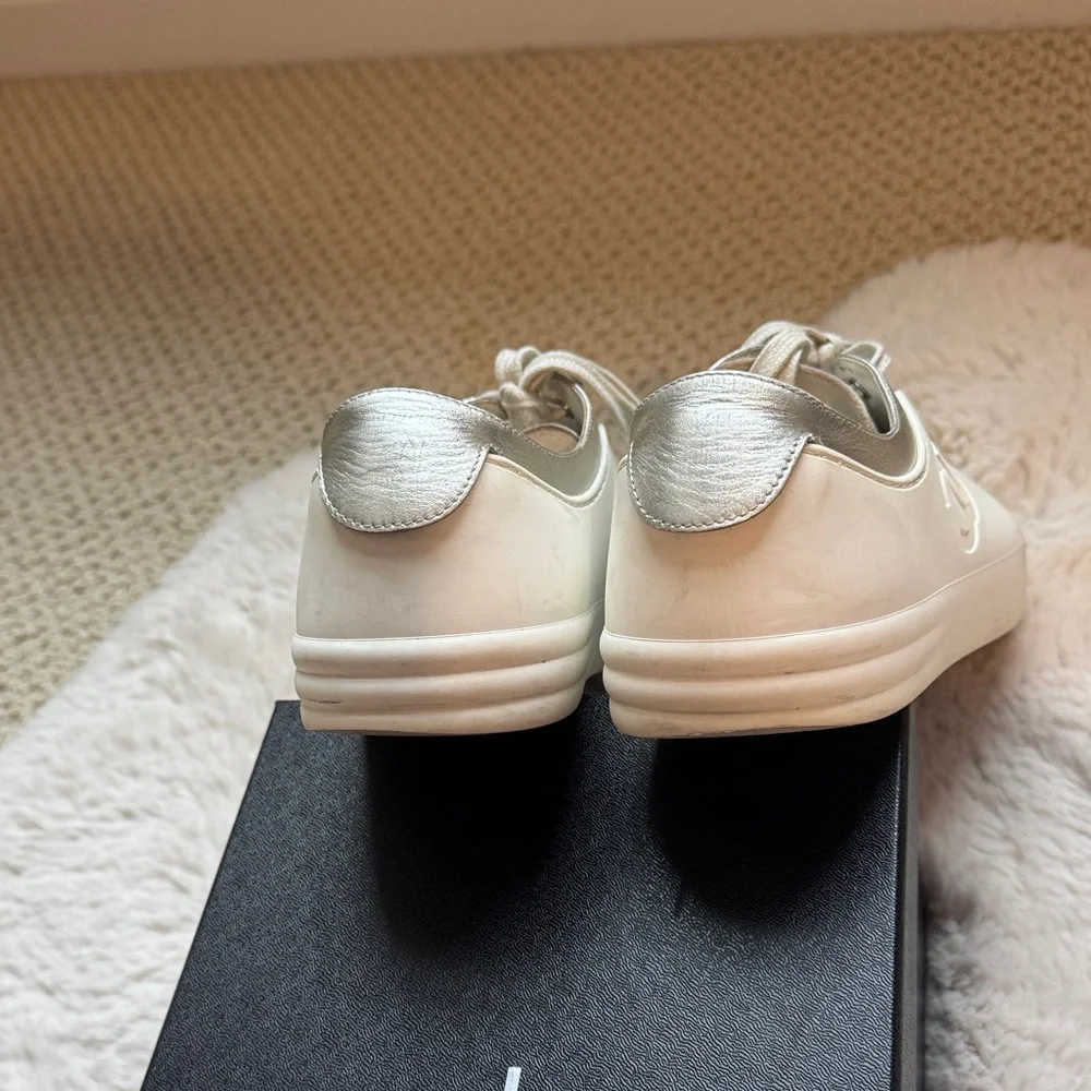 !! SOLD!! Chanel Metallic Silver Sneakers for Women - Picture 9 of 11